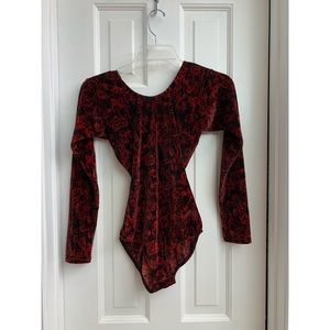 Red and black leotard